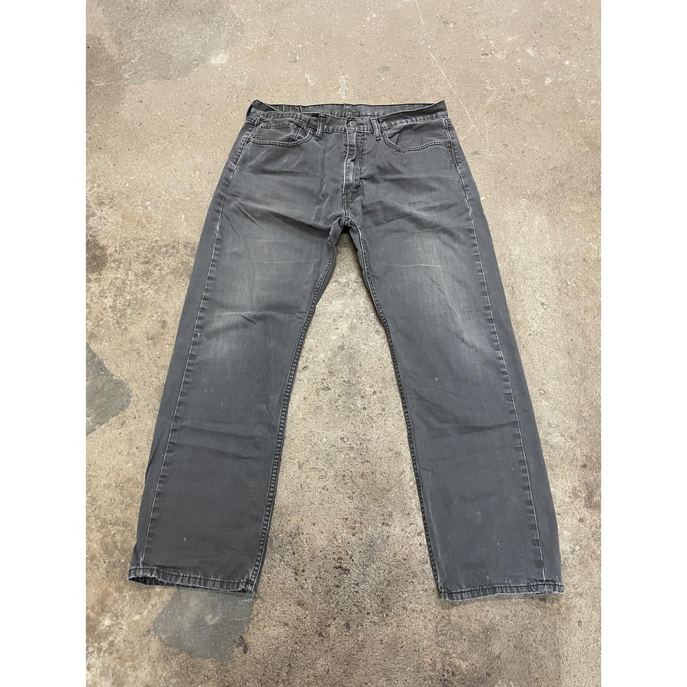 Levis 505 Jeans Mens 36x30 Gray Regular Fit Straight Leg Zip Fly‎ PC9 00505-0716